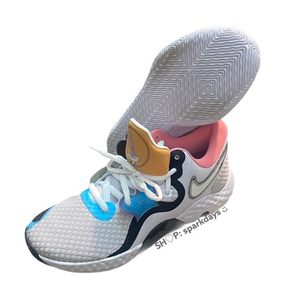 Nike Renew Elevate 2 X Space Jam NEW Bugs Bunny Basketball White Sneakers 10.5 - Picture 8 of 10